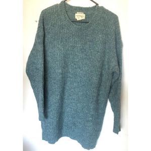 Women’s Denim & Supply Ralph Lauren Wool Mohair Sweater Italian Yarn Medium Blue
